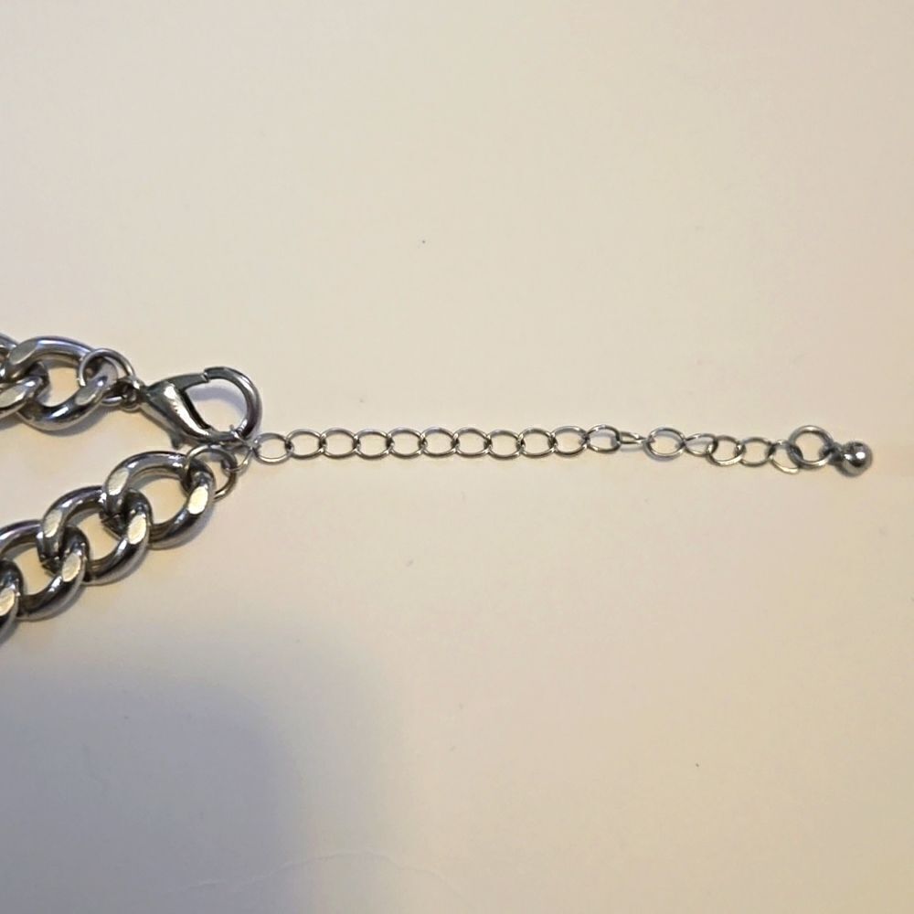 LOCK AND KEY NECKLACE WITH EXTENDER AND KEYCHAIN - Picture 4 of 4